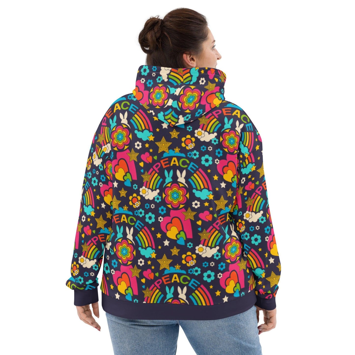 Hoodie - BUNNY PEACE dark blue