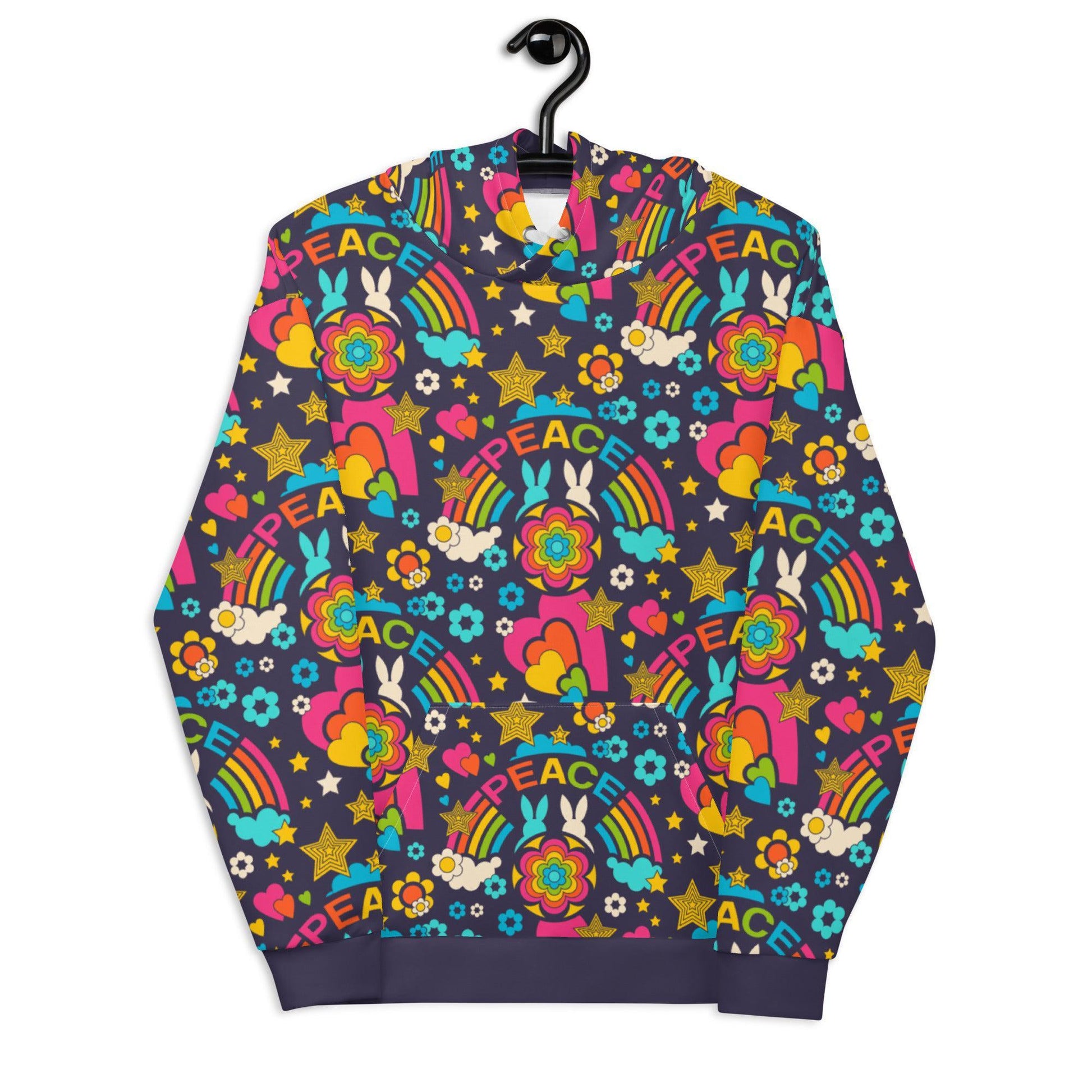 Hoodie - BUNNY PEACE dark blue