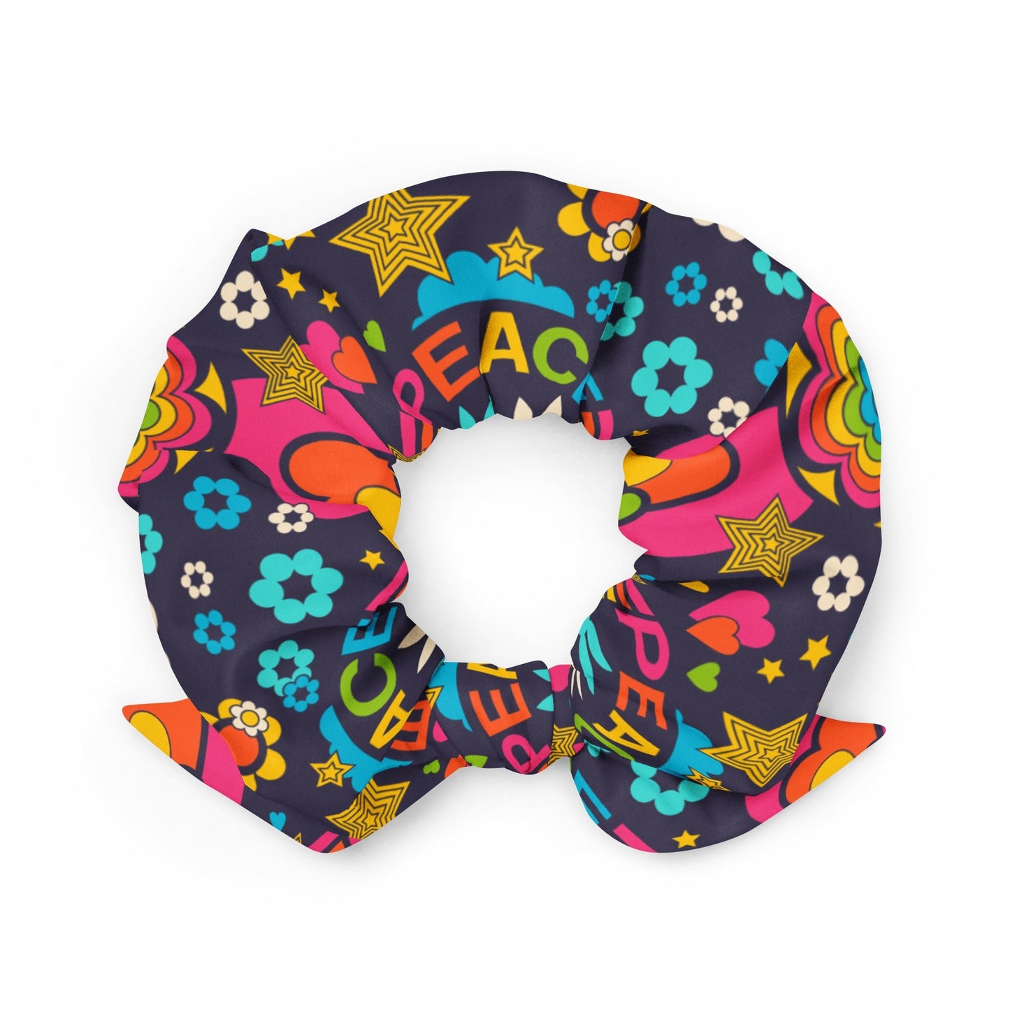 Scrunchie - BUNNY PEACE dark blue