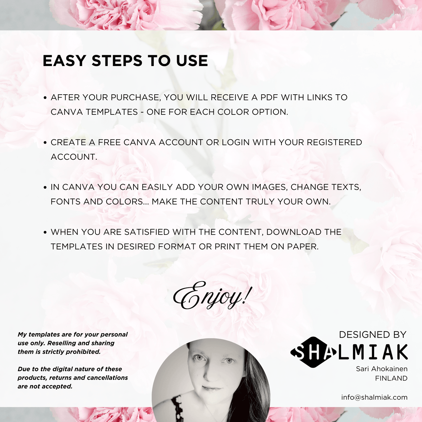 Canva Templates - 1 Page Media Kit (food theme)