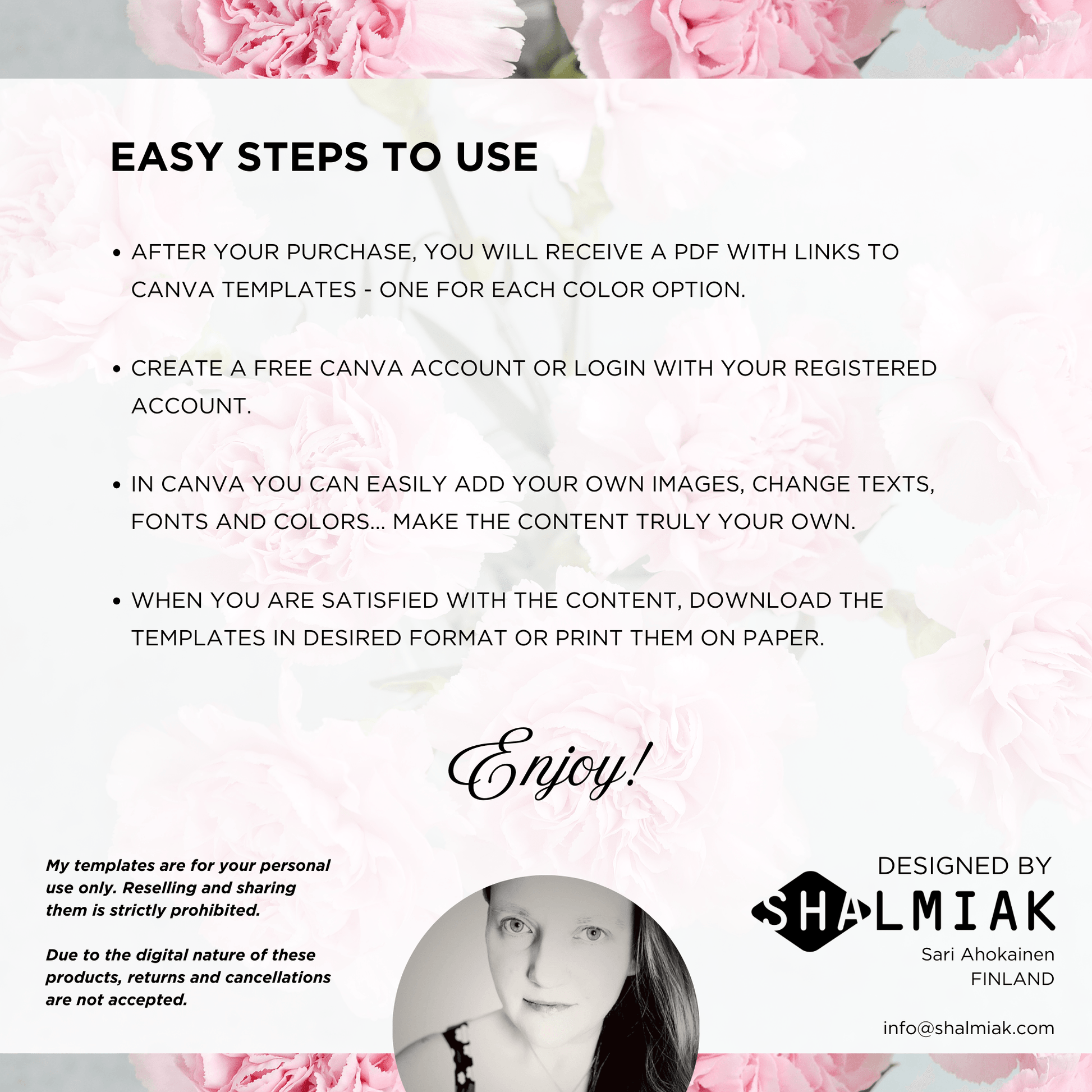 Canva Templates - 1 Page Media Kit (food theme)