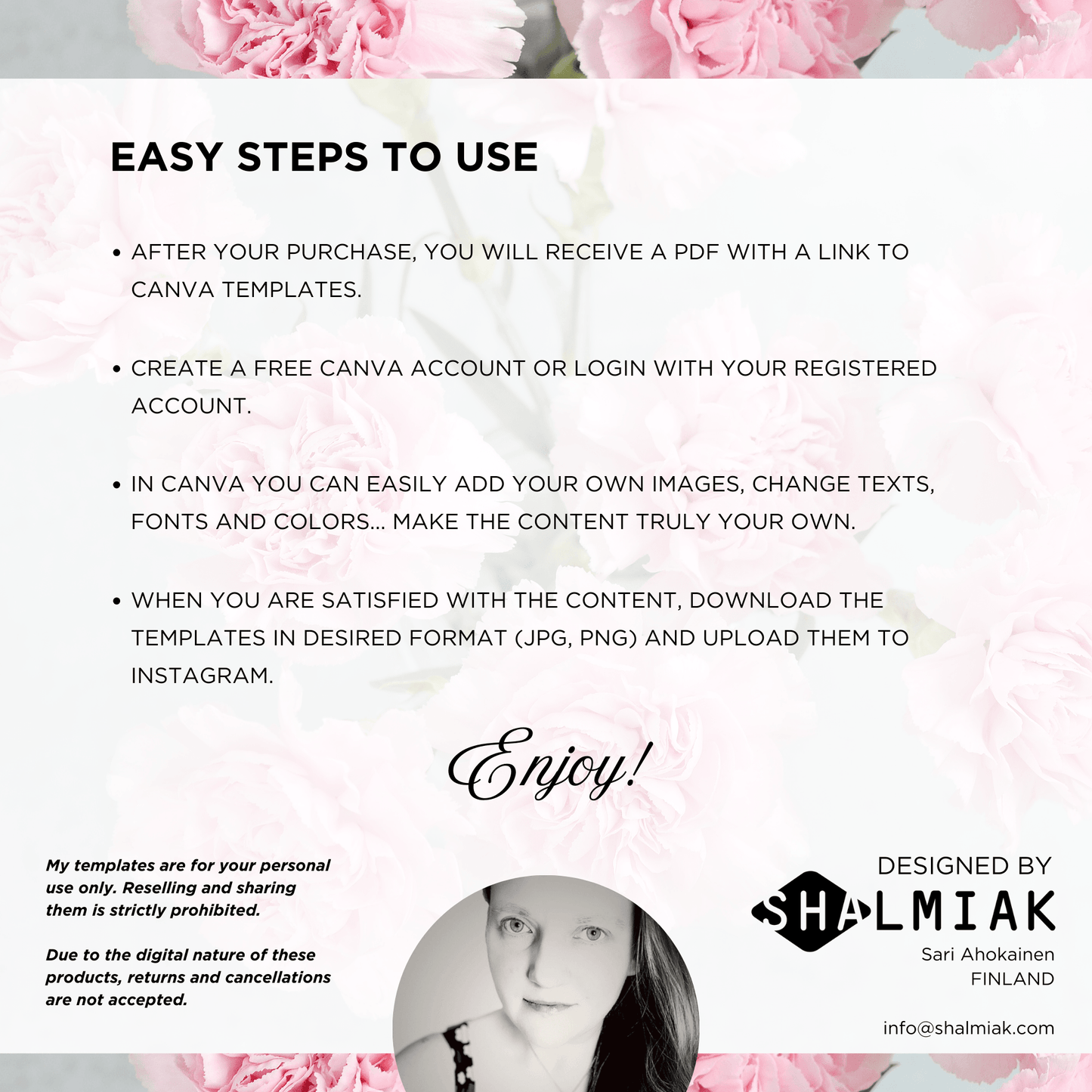 Canva Templates - Instagram Post Pink (food theme)
