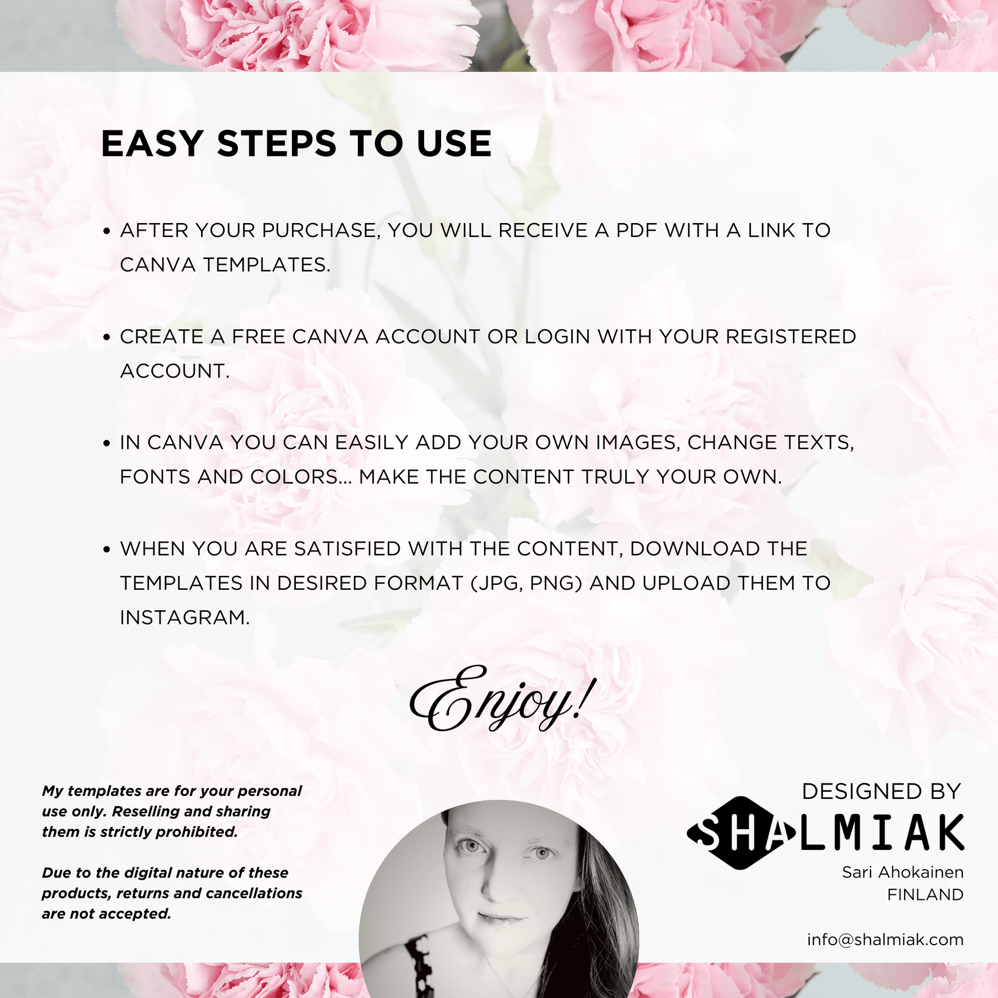 Canva Templates - Instagram Post Pink (food theme)