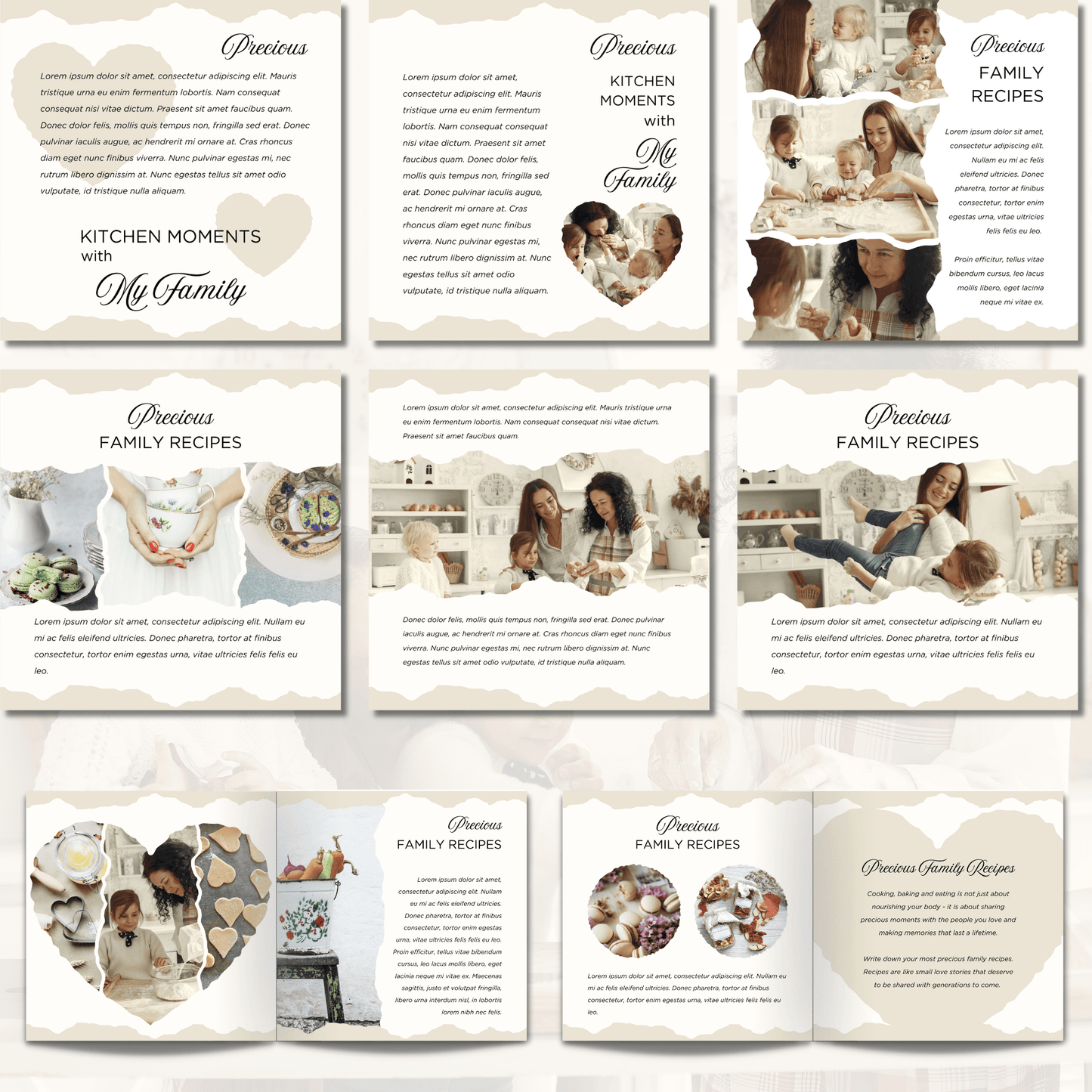 Canva Templates - Precious Family Recipes - Book