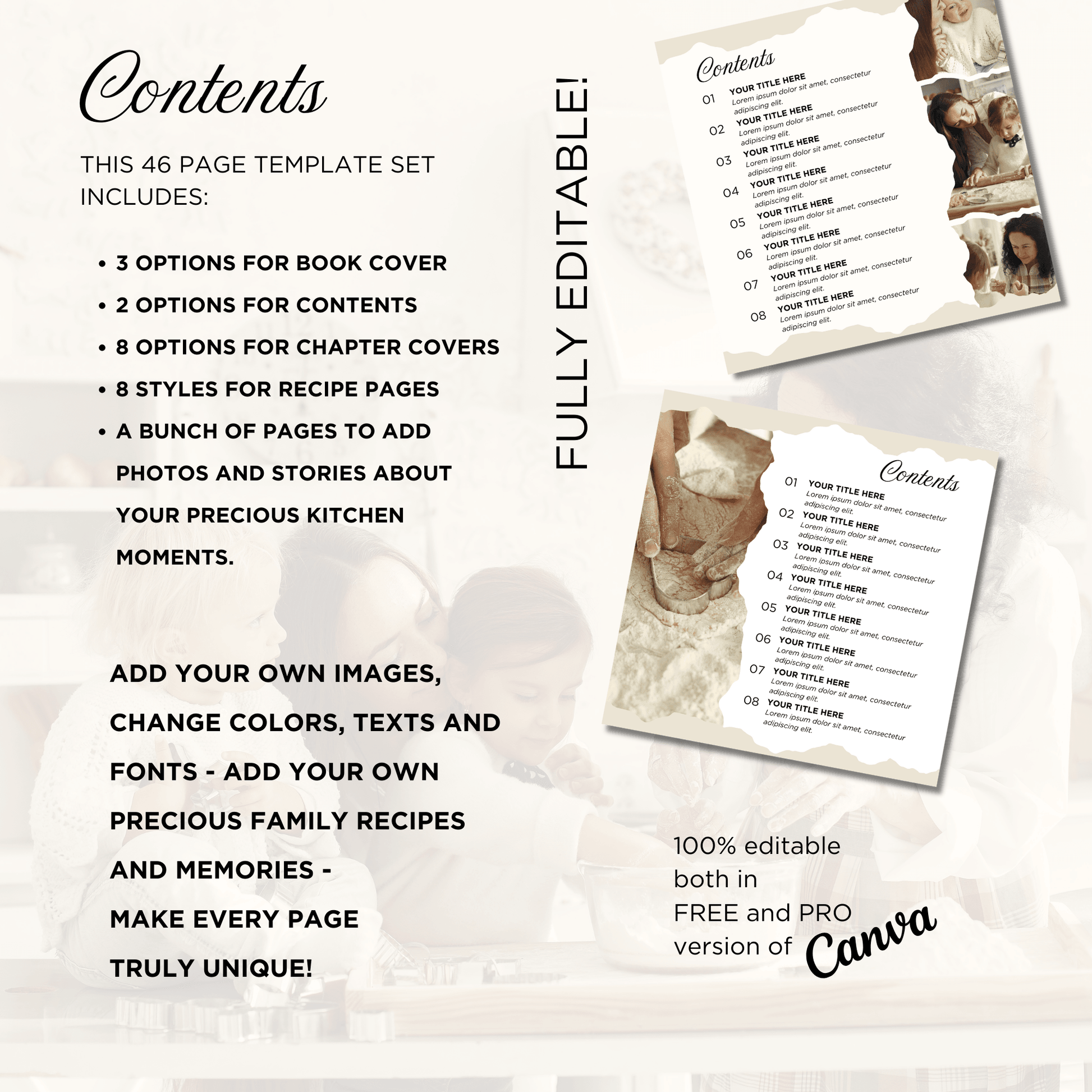 Canva Templates - Precious Family Recipes - Book