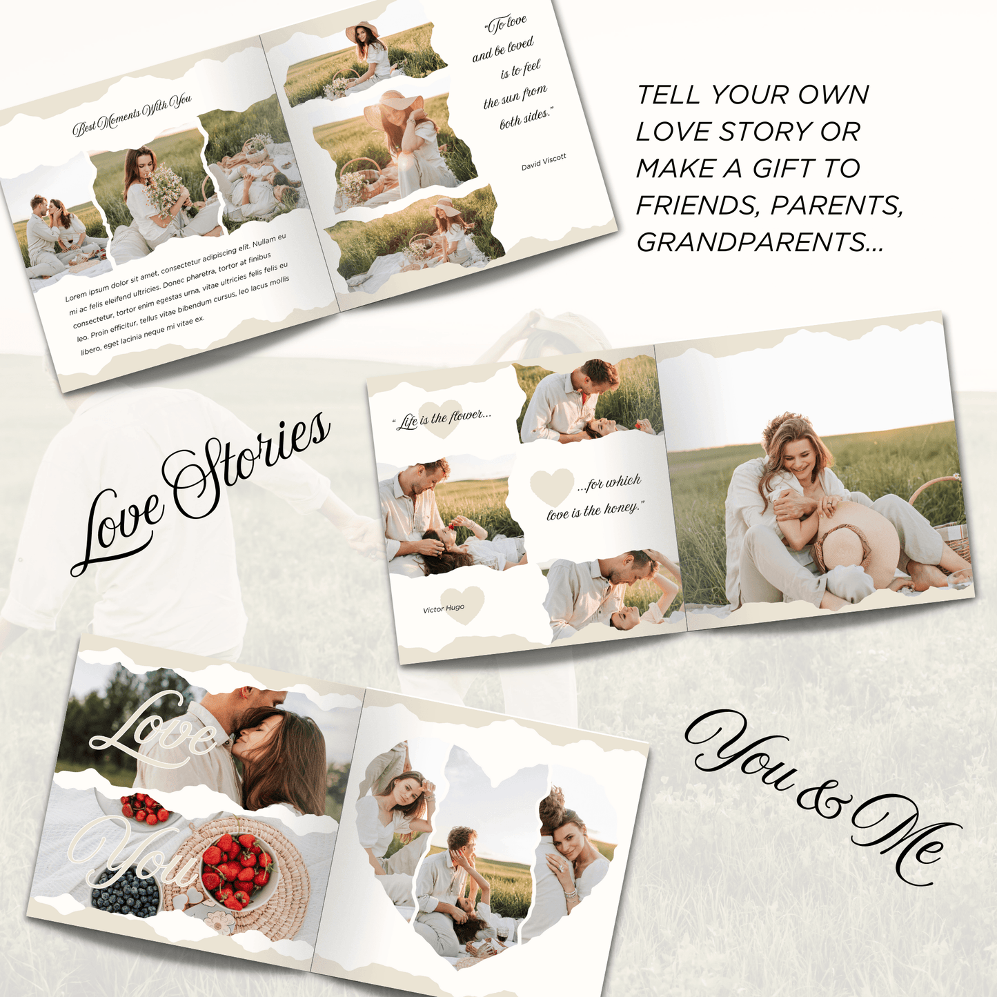 Canva Templates - You & Me Love Story - Photo Book