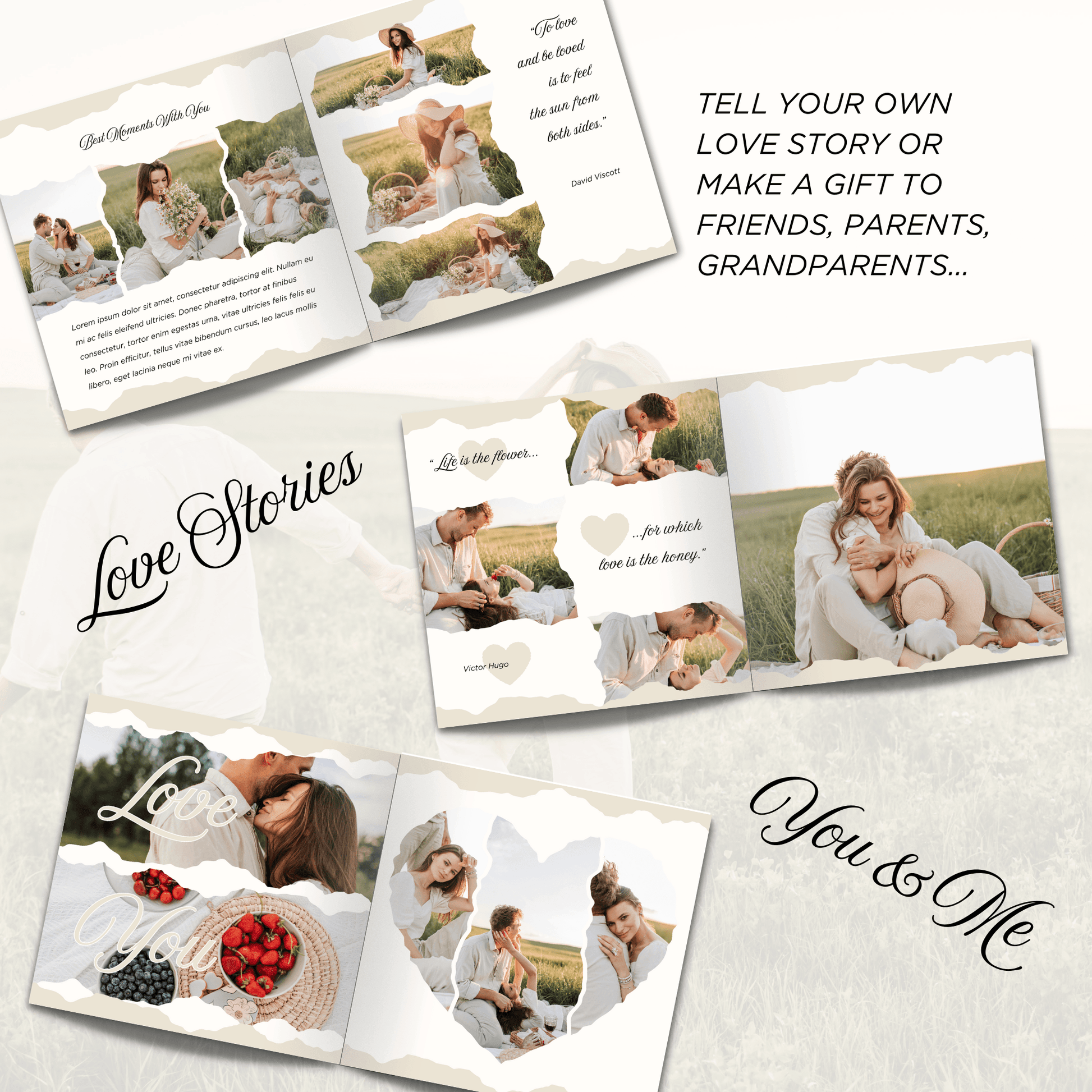 Canva Templates - You & Me Love Story - Photo Book