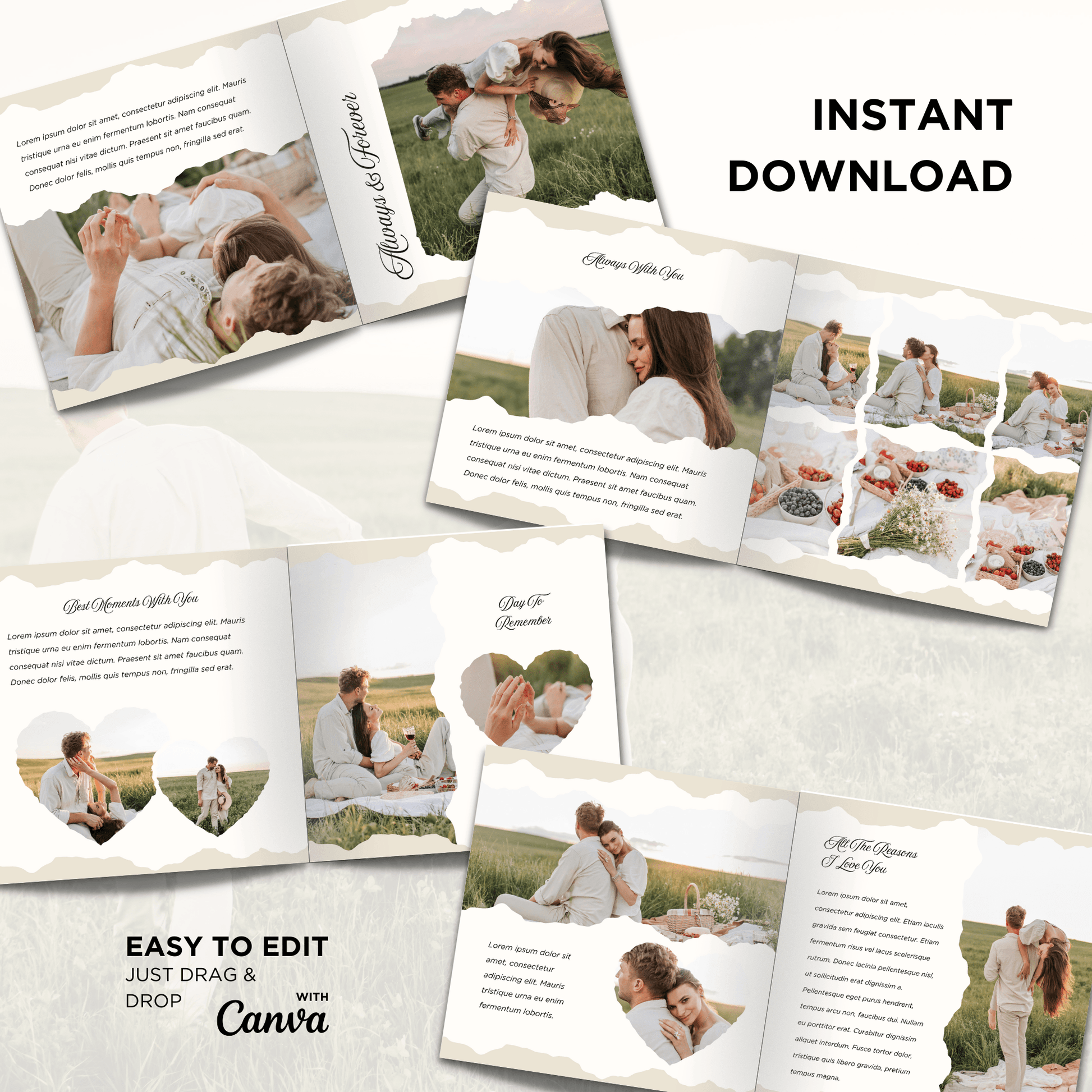 Canva Templates - You & Me Love Story - Photo Book