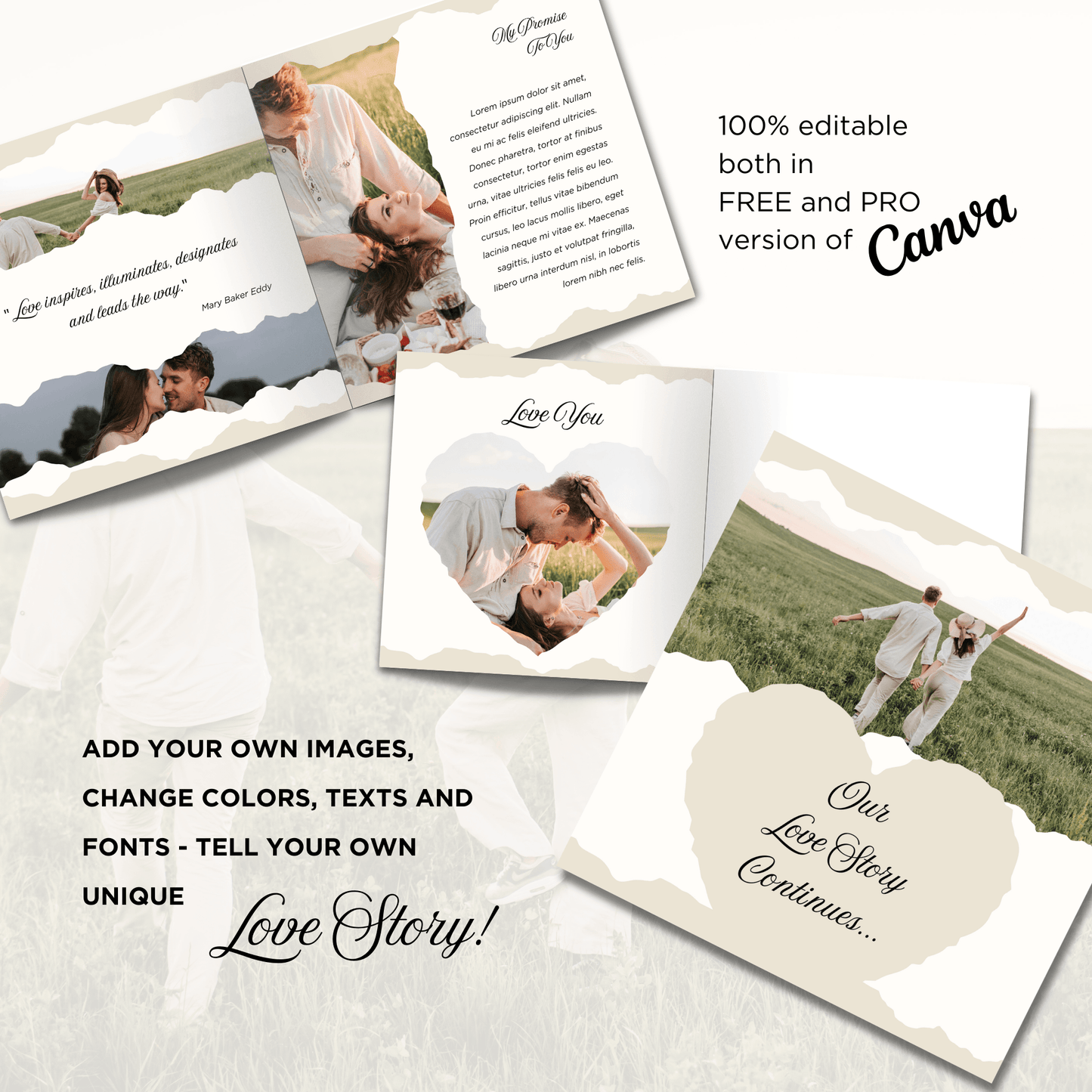 Canva Templates - You & Me Love Story - Photo Book