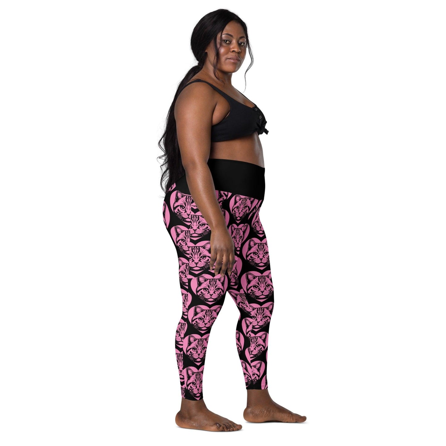 CAT BREED LEGGINGS with pockets - AMERICAN SHORTHAIR - HERTTAHOUND - pink