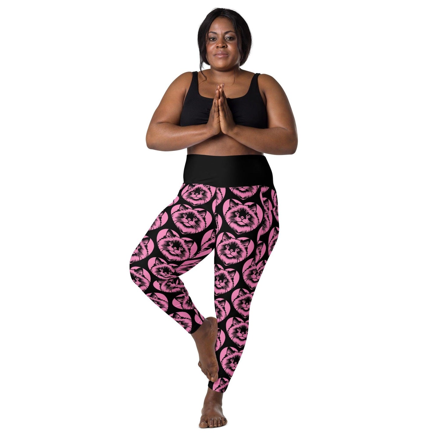 CAT BREED LEGGINGS with pockets - BIRMAN - HERTTAHOUND - pink