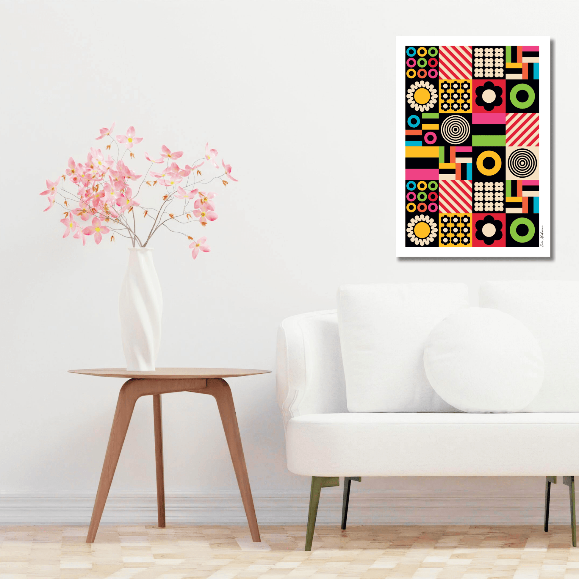 DIGITAL WALL ART - CANDYBOX - Bold candy shapes print