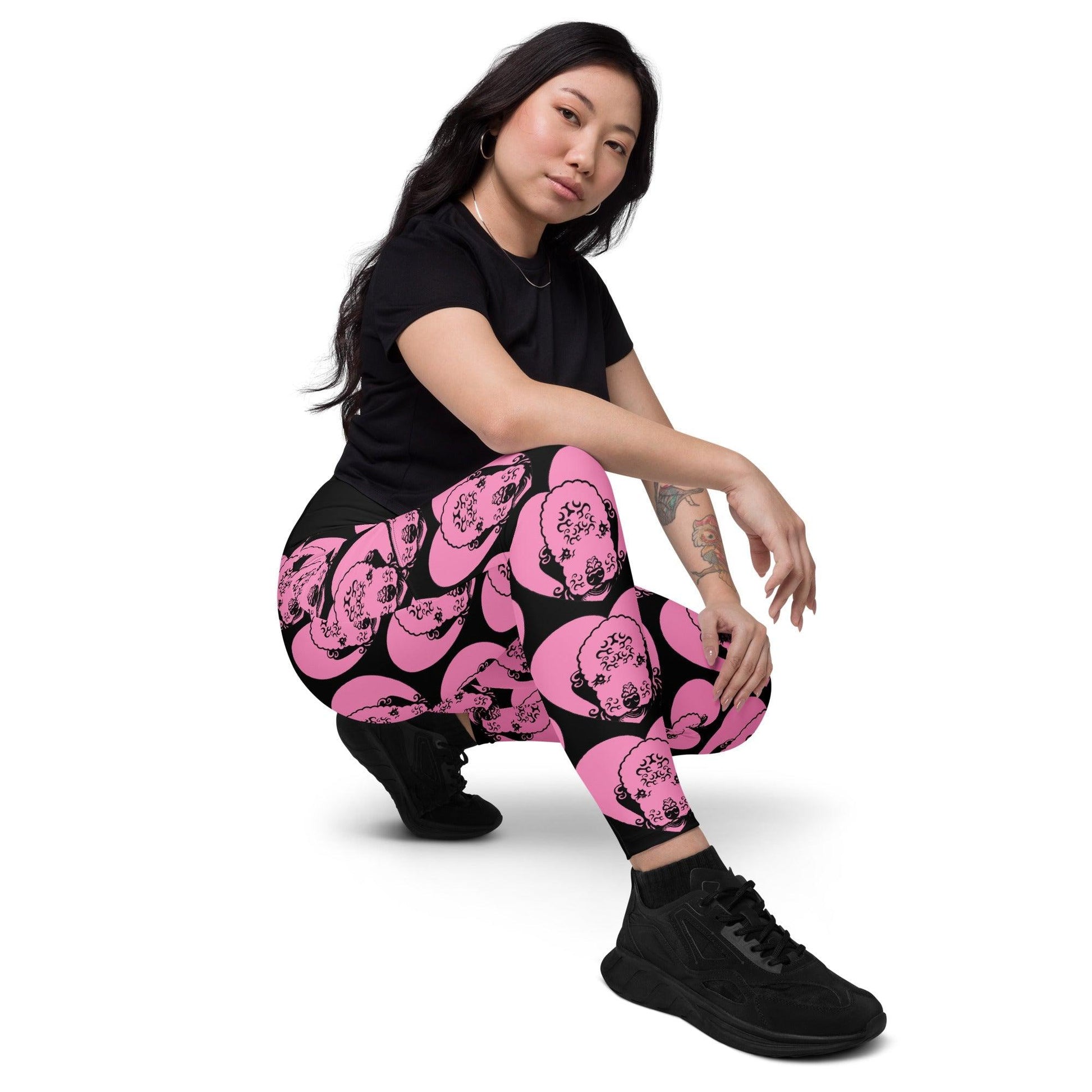 Dog breed leggings with pockets - BEDLINGTON TERRIER 2 - HERTTAHOUND - pink 6XL