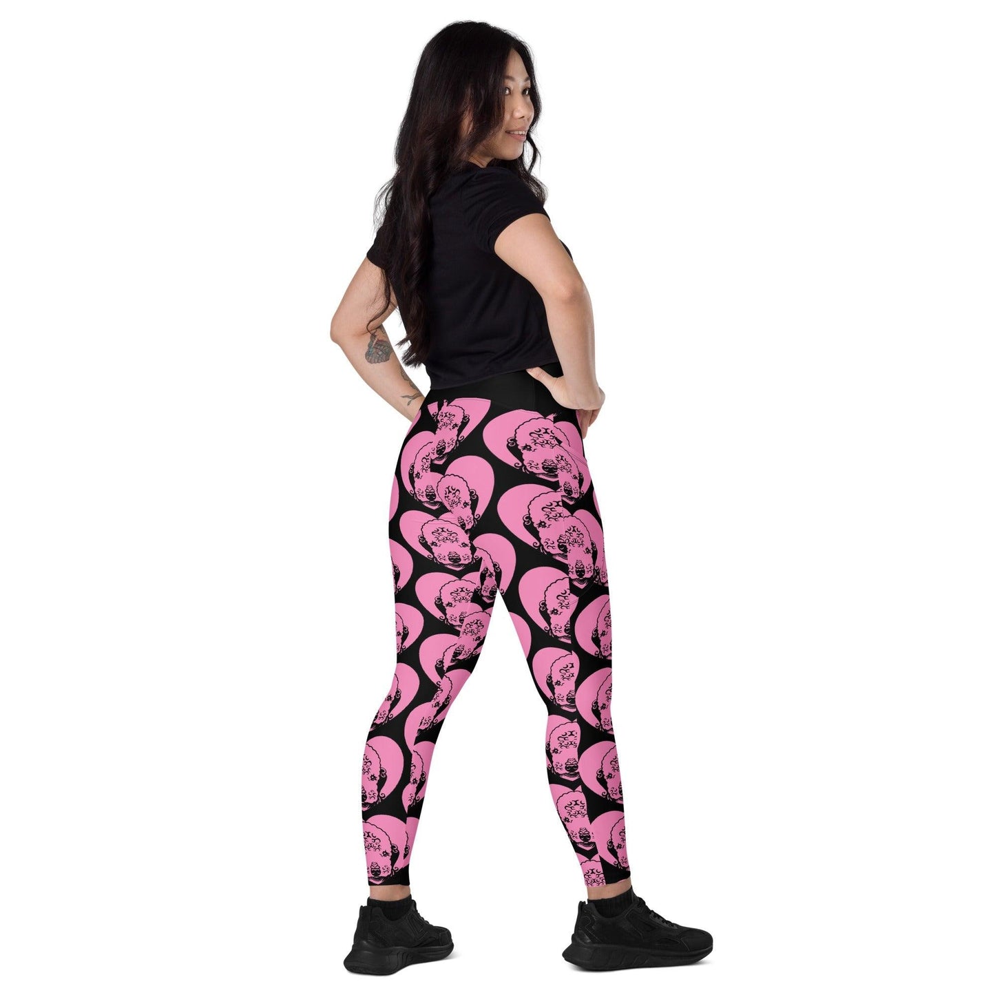 Dog breed leggings with pockets - BEDLINGTON TERRIER 2 - HERTTAHOUND - pink