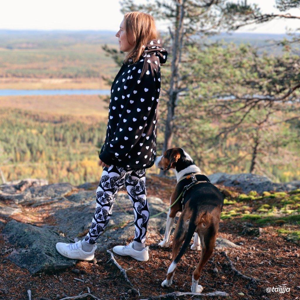 Dog breed leggings with pockets - FINNISH HOUND - HERTTAHOUND