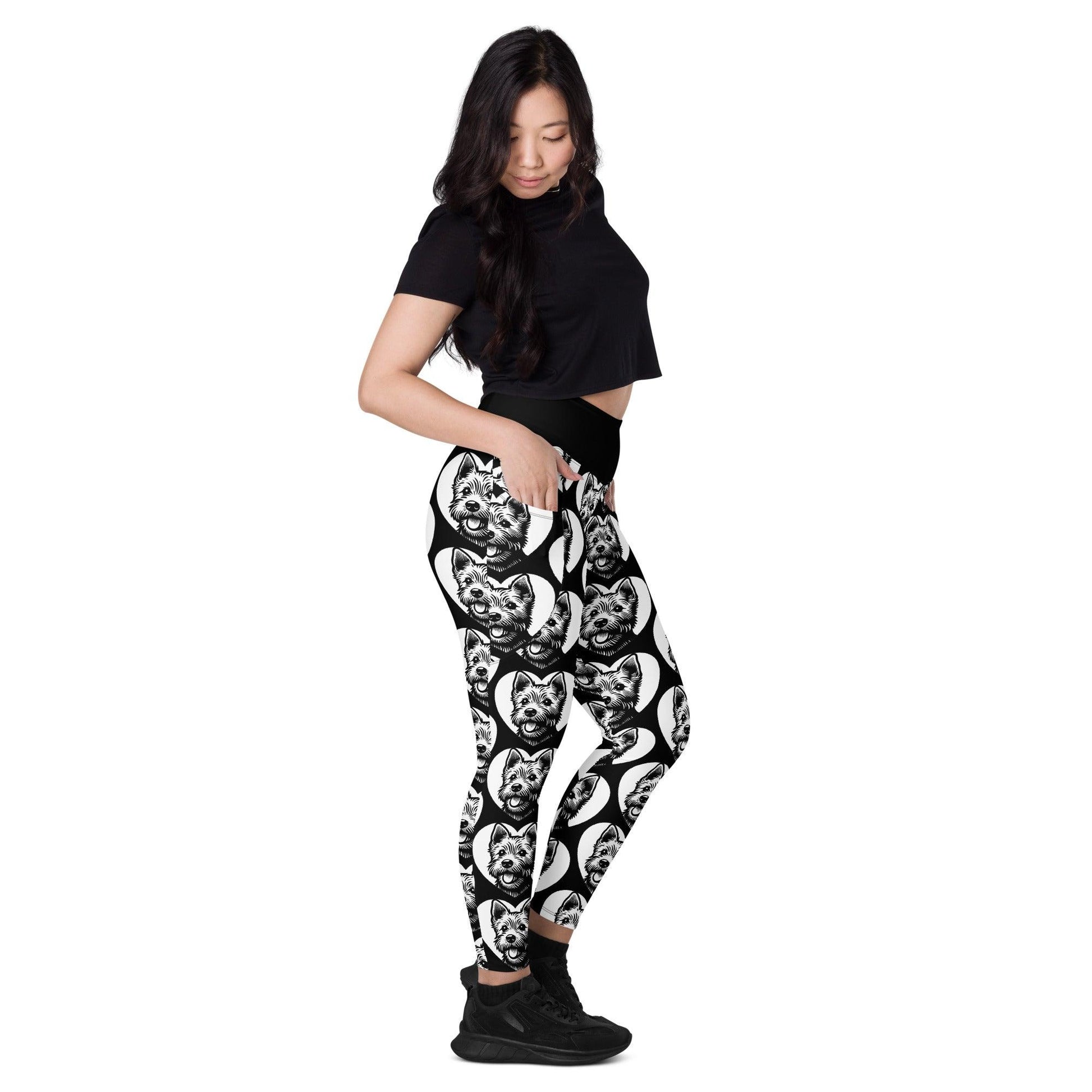 Dog breed leggings with pockets - NORFOLK TERRIER - HERTTAHOUND