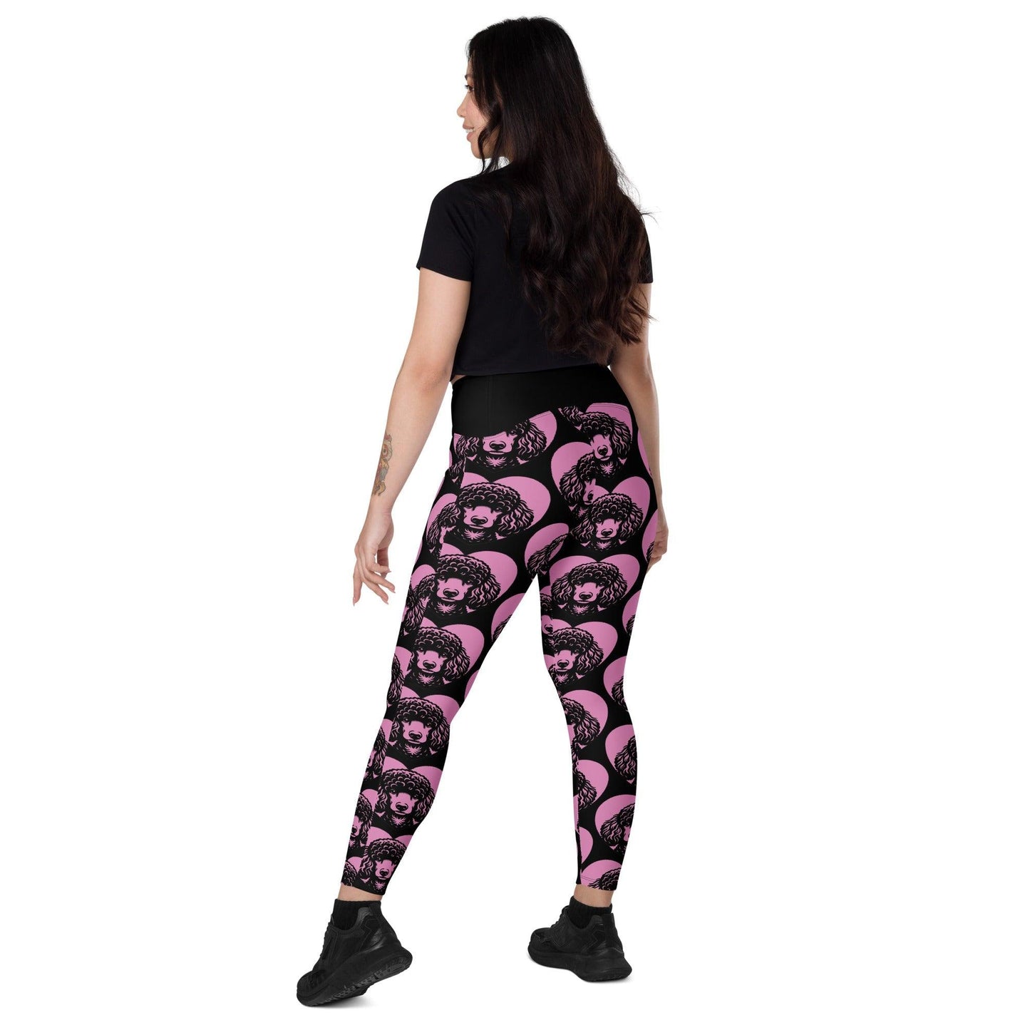 Dog breed leggings with pockets - POODLE 3 - HERTTAHOUND - pink