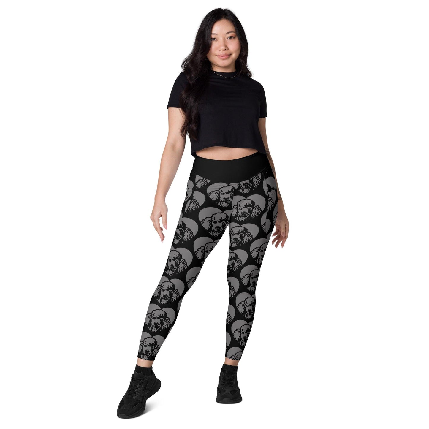Dog breed leggings with pockets - POODLE - HERTTAHOUND - grey
