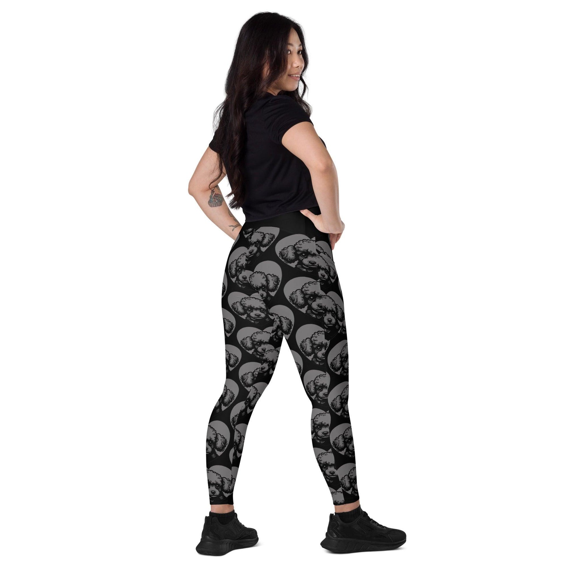 Dog breed leggings with pockets - POODLE TOY - HERTTAHOUND - grey