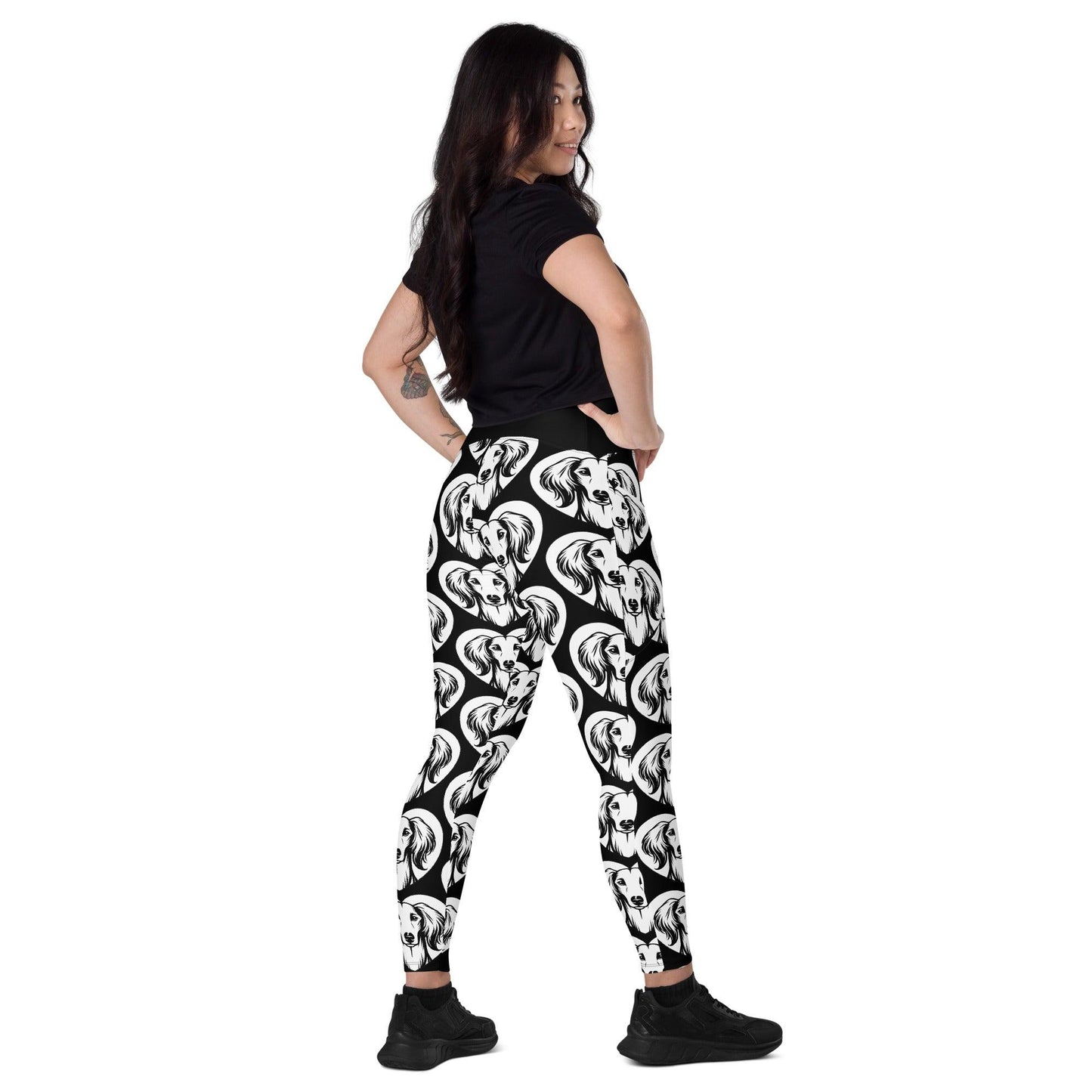Dog breed leggings with pockets - SALUKI - HERTTAHOUND