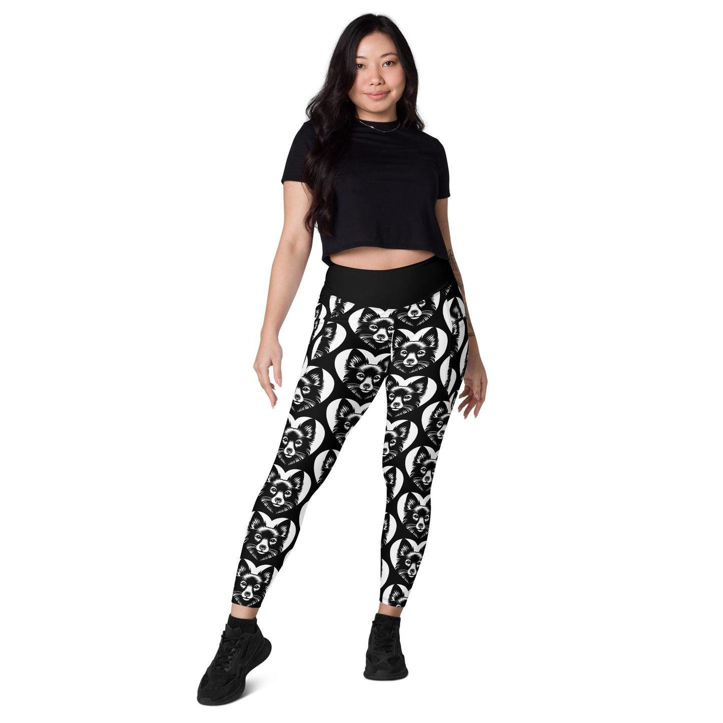 Dog breed leggings with pockets - SCHIPPERKE - HERTTAHOUND