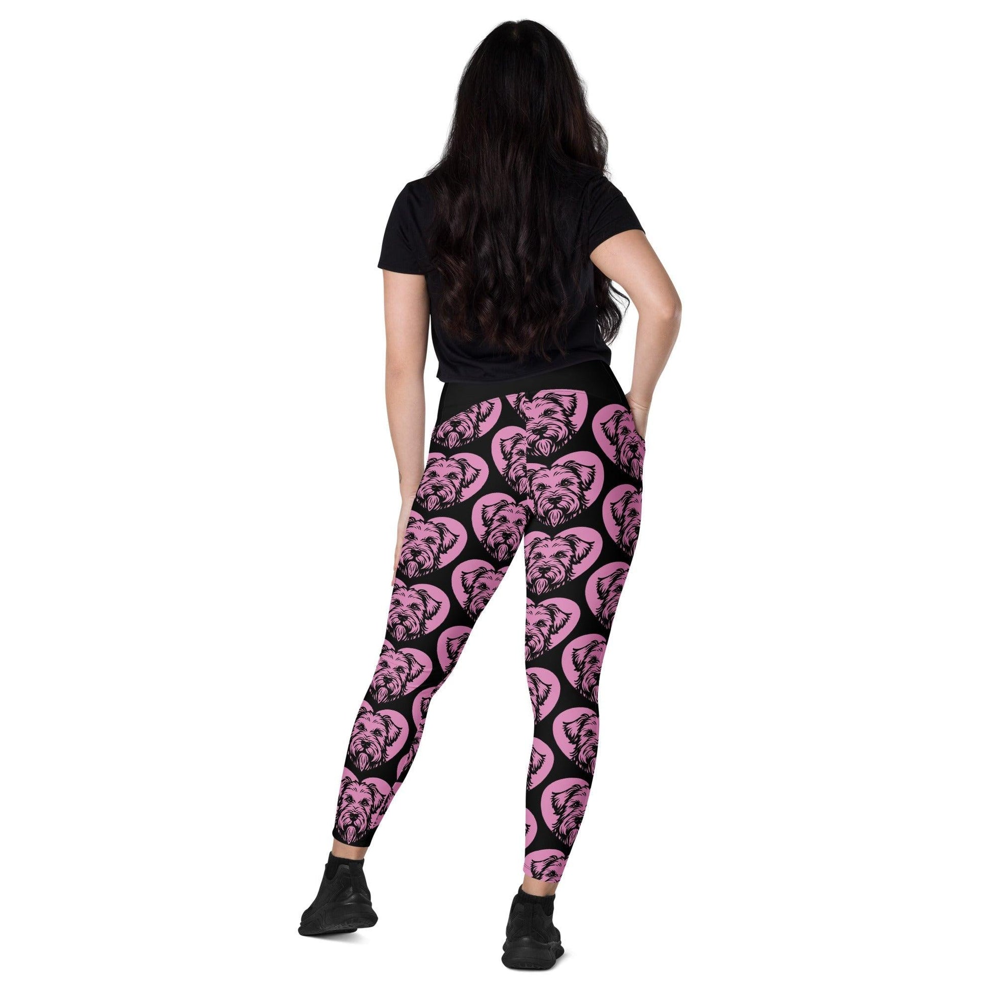 DOG BREED LEGGINGS with pockets - SEALYHAM TERRIER - HERTTAHOUND - pink