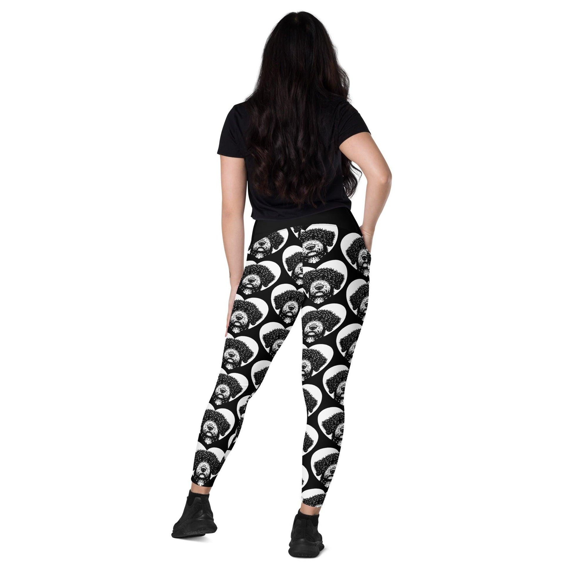 DOG BREED LEGGINGS with pockets - SPANISH WATER DOG - HERTTAHOUND