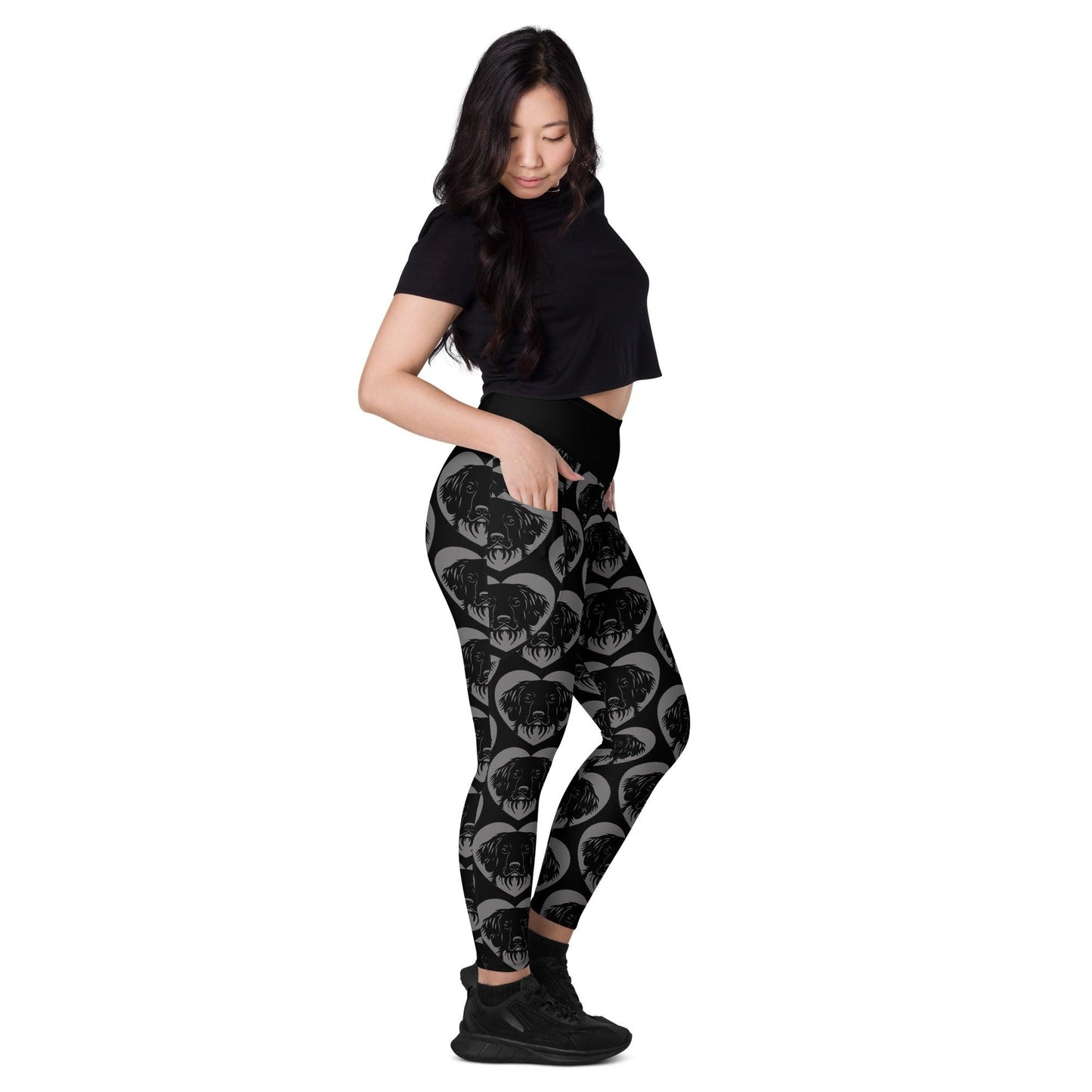 DOG BREED LEGGINGS with pockets - STABYHOUN - HERTTAHOUND - grey