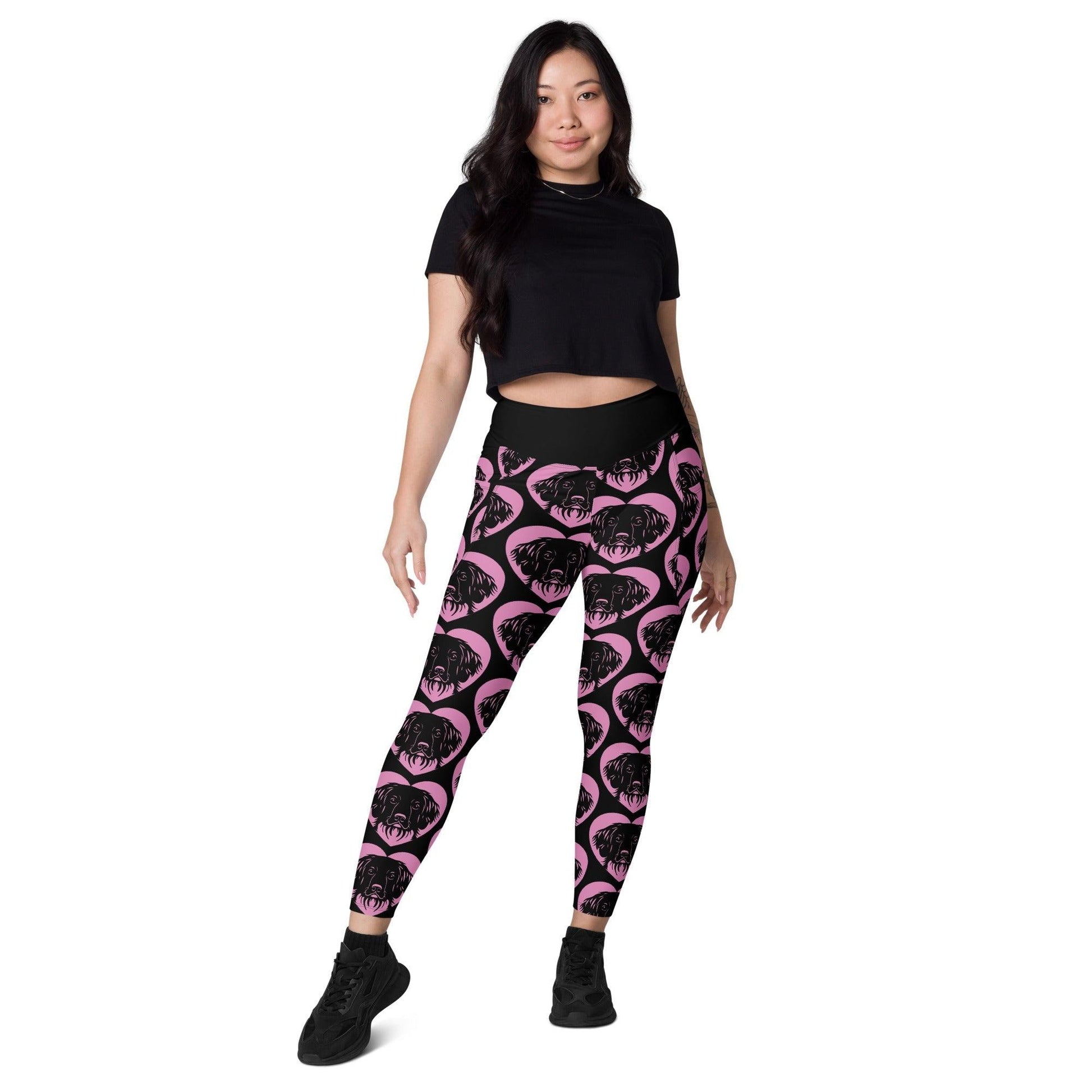 Dog breed leggings with pockets - STABYHOUN - HERTTAHOUND - pink