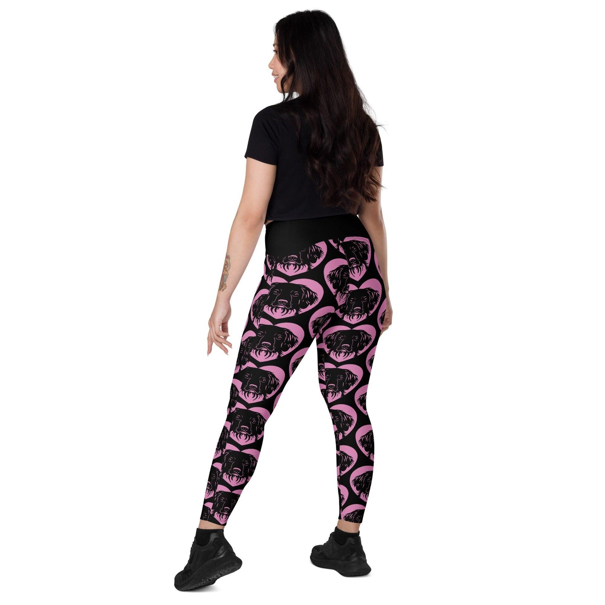 Dog breed leggings with pockets - STABYHOUN - HERTTAHOUND - pink