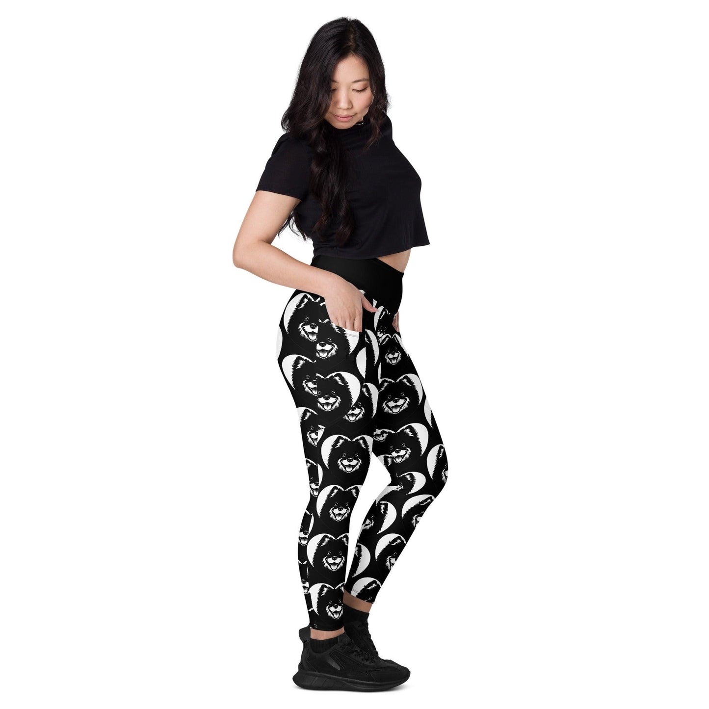 Dog breed leggings with pockets - SWEDISH LAPPHUND - HERTTAHOUND