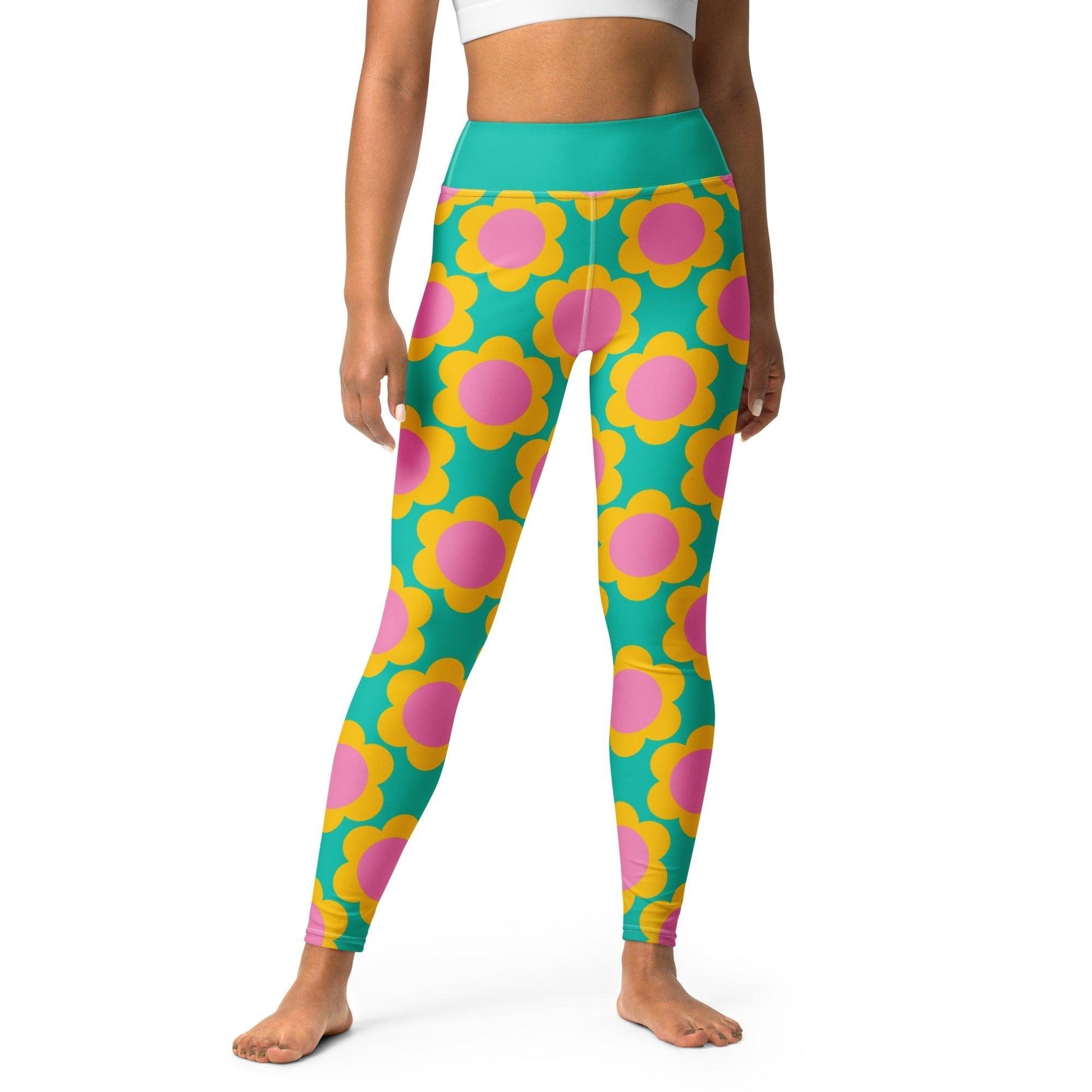 Yoga Leggings -2- ELLIE - Classic Flower Print