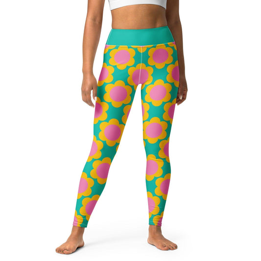 Yoga Leggings -2- ELLIE - Classic Flower Print