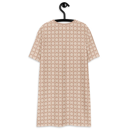 T-Shirt Dress - ELLIE BLOOM tender beige - Classic Flower Print