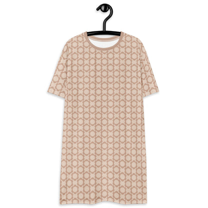 T-Shirt Dress - ELLIE BLOOM tender beige - Classic Flower Print