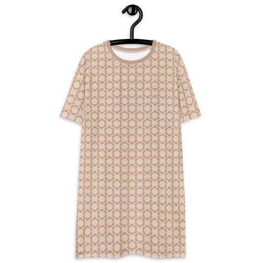 T-Shirt Dress - ELLIE BLOOM tender beige - Classic Flower Print