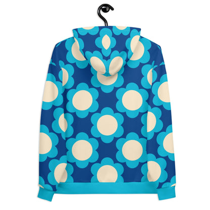 Hoodie - ELLIE blue - Classic floral print