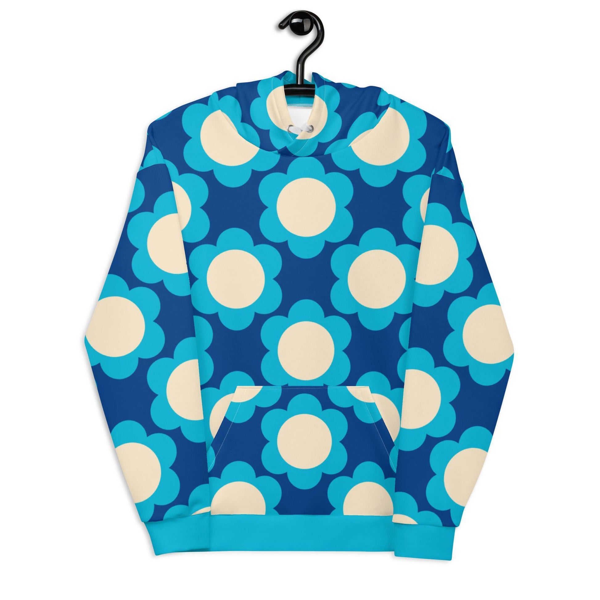 Hoodie - ELLIE blue - Classic Flower Print