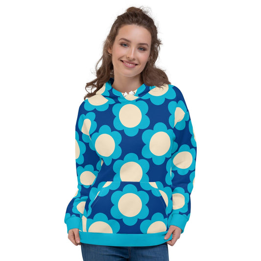 Hoodie - ELLIE blue - Classic Flower Print