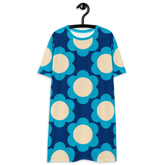T-Shirt Dress - ELLIE blue - Classic Flower Print