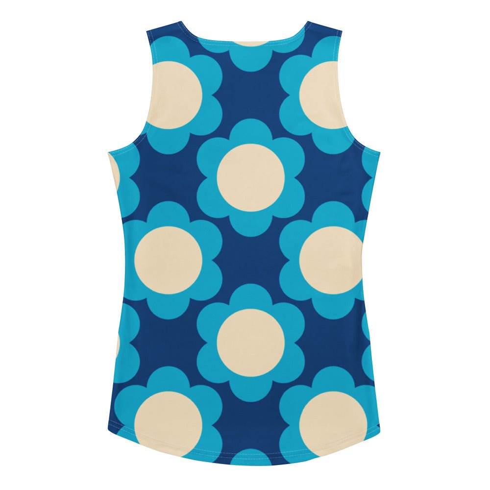 Tank Top - ELLIE blue - Classic Flower Print