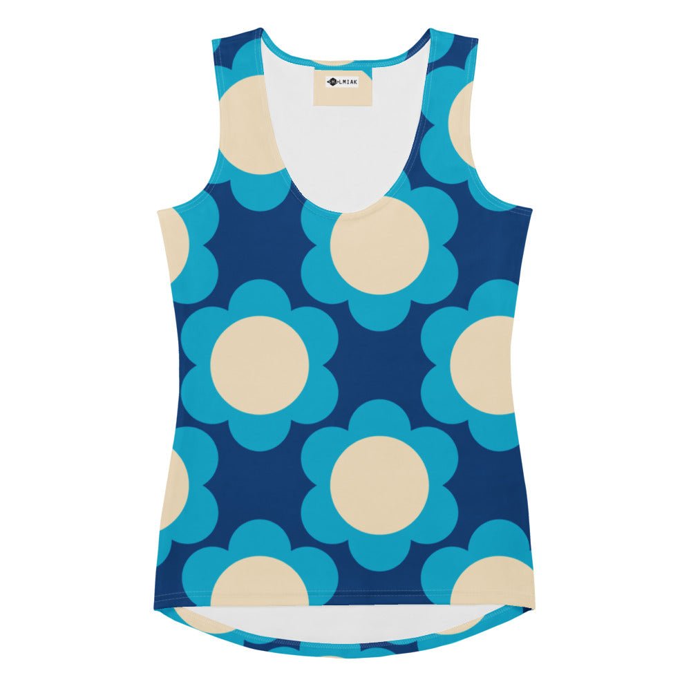 Tank Top - ELLIE blue - Classic Flower Print