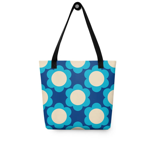 Tote Bag - ELLIE blue - Classic Flower Print