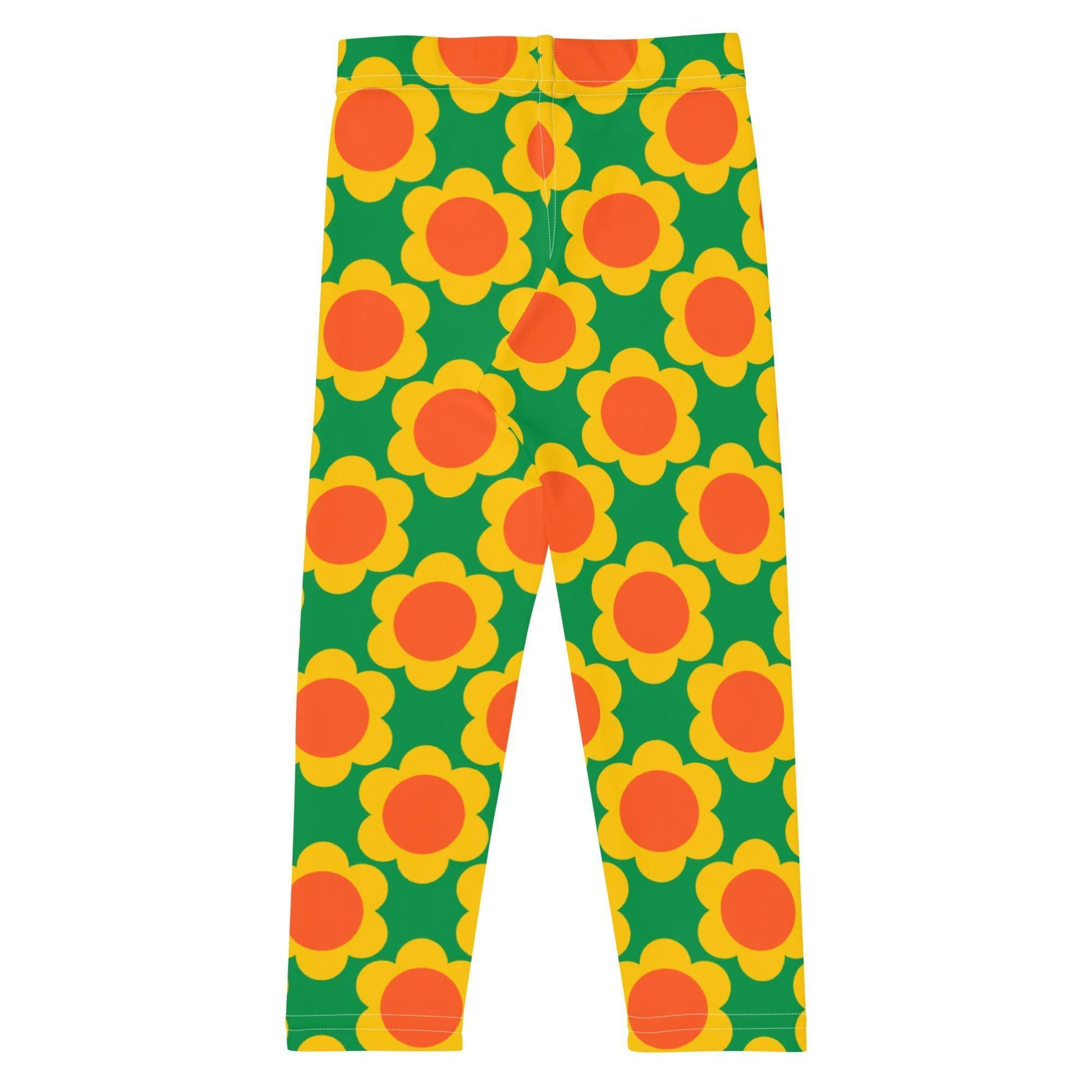 Kids' Leggings -2- ELLIE green - Classic Flower Print