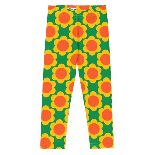 Kids' Leggings -2- ELLIE green - Classic Flower Print