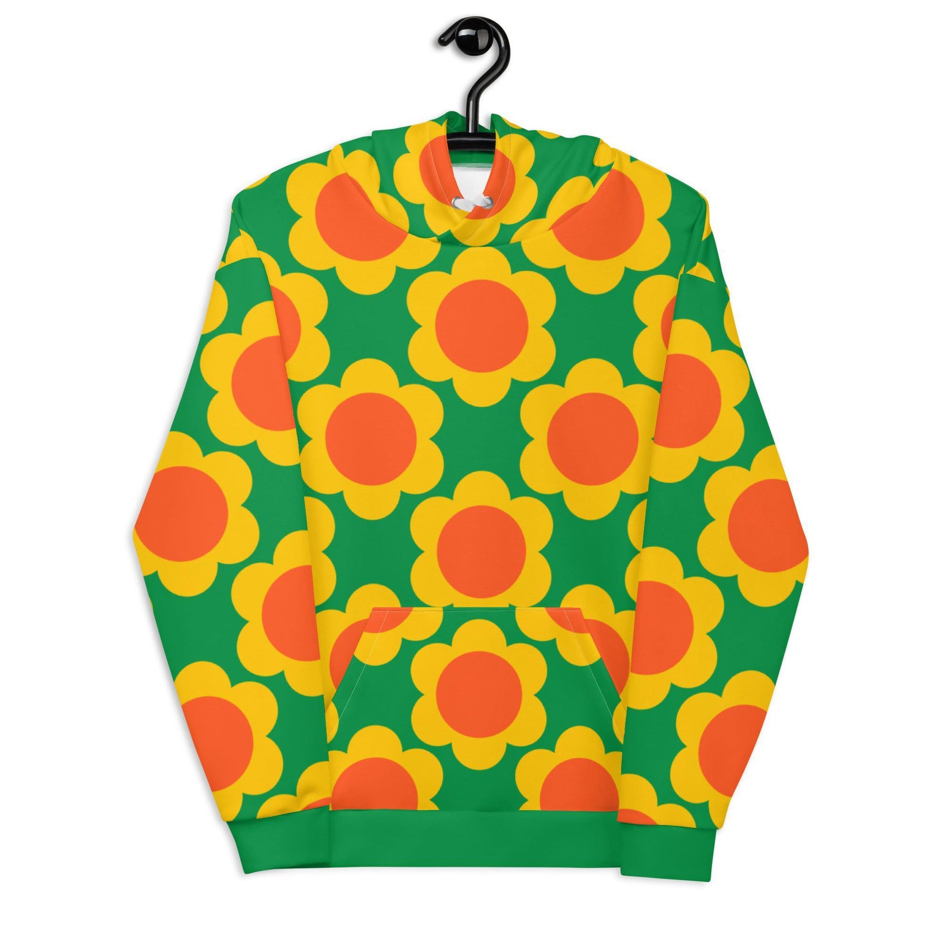 Hoodie - ELLIE green - Classic Flower Print
