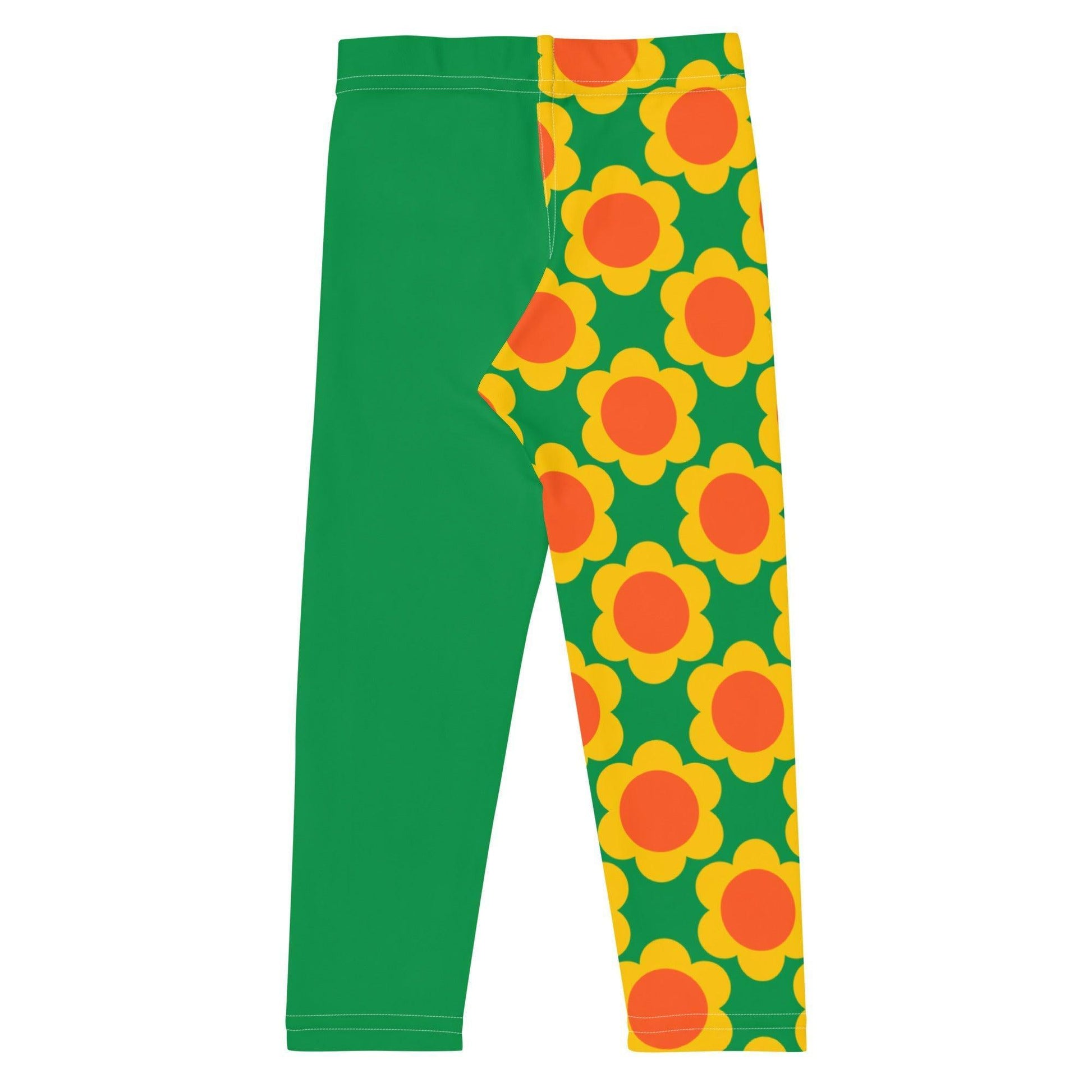 Kids' Leggings - ELLIE green - Classic Flower Print
