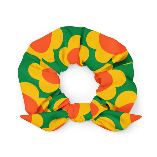Scrunchie - ELLIE green - Classic Flower Print