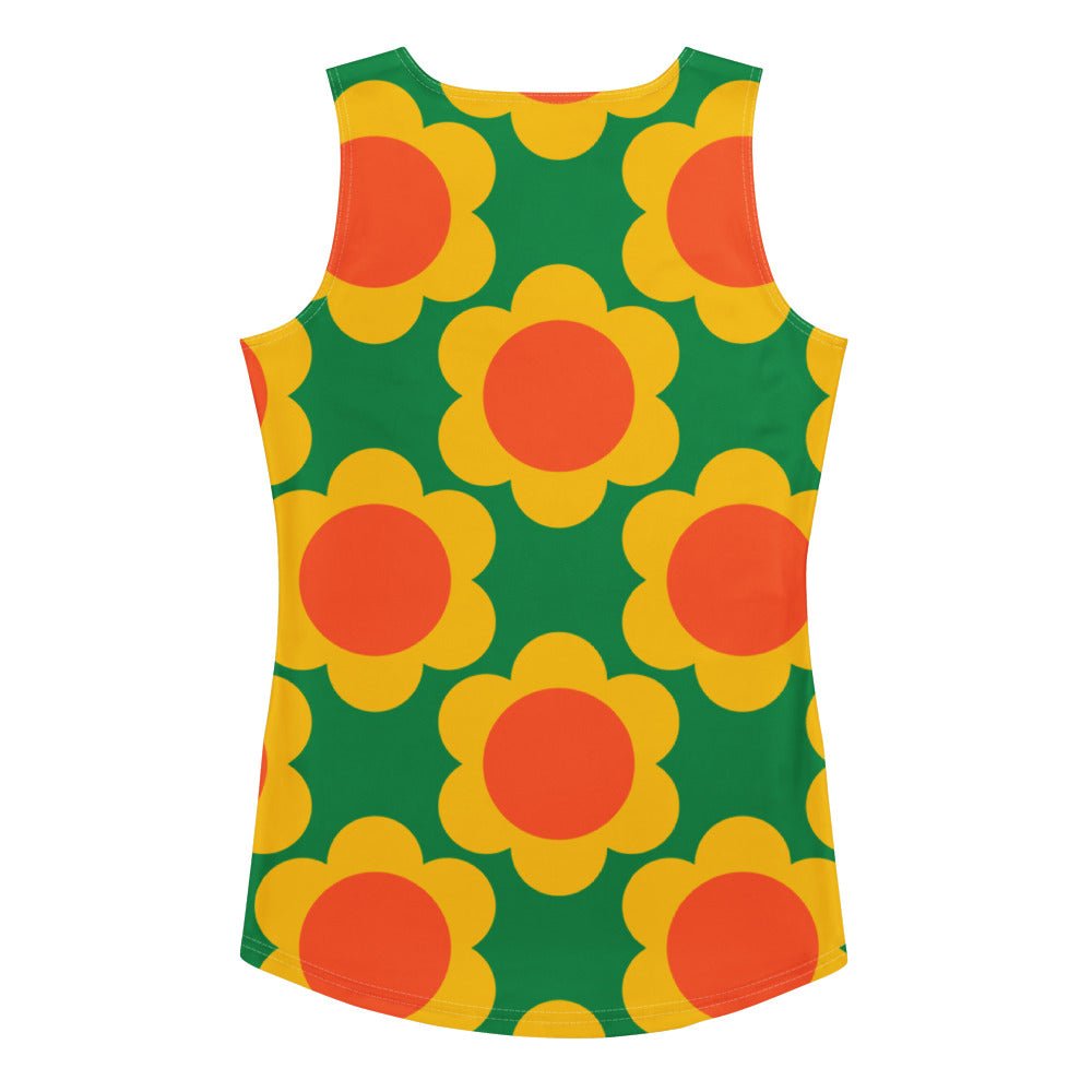 Tank Top - ELLIE green - Classic Flower Print