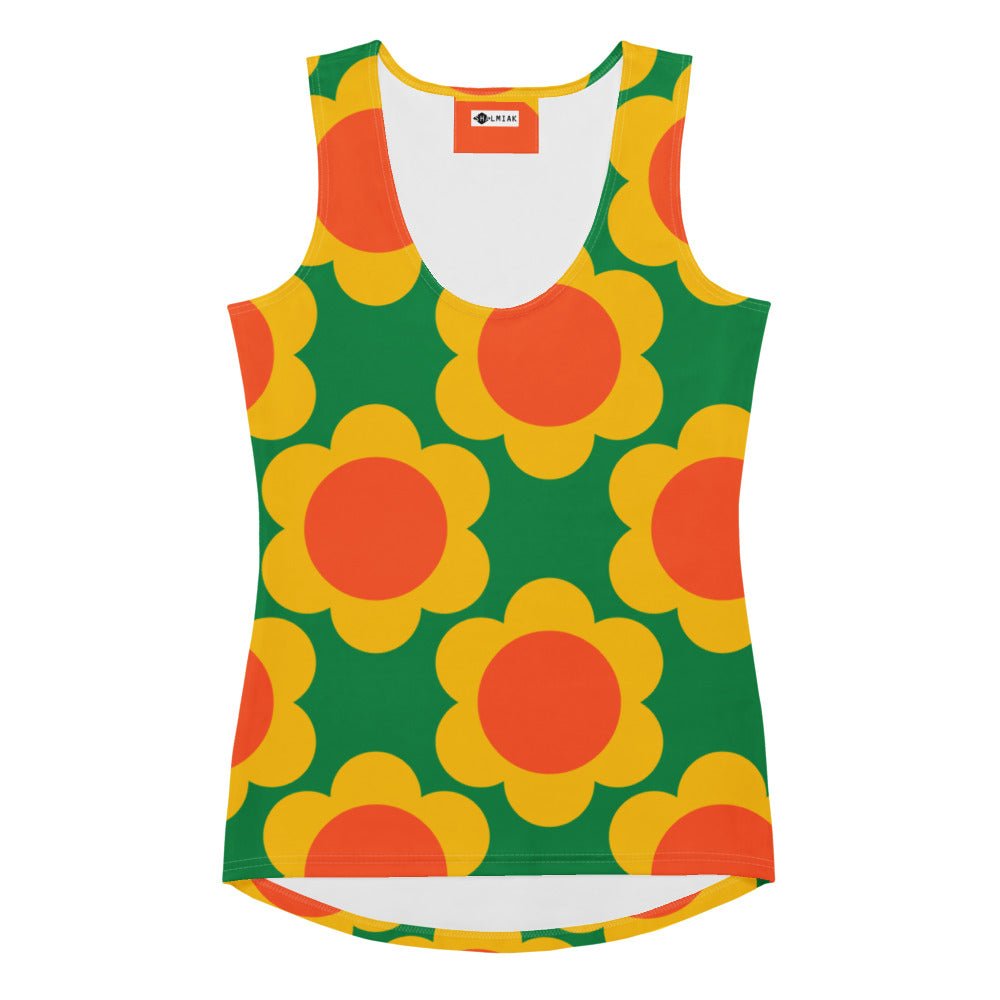 Tank Top - ELLIE green - Classic Flower Print